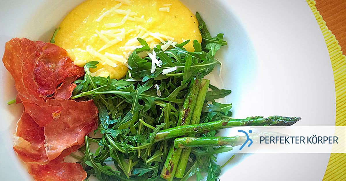 Frühlingsteller mit Spargel und Parmaschinken - Perfekter Körper